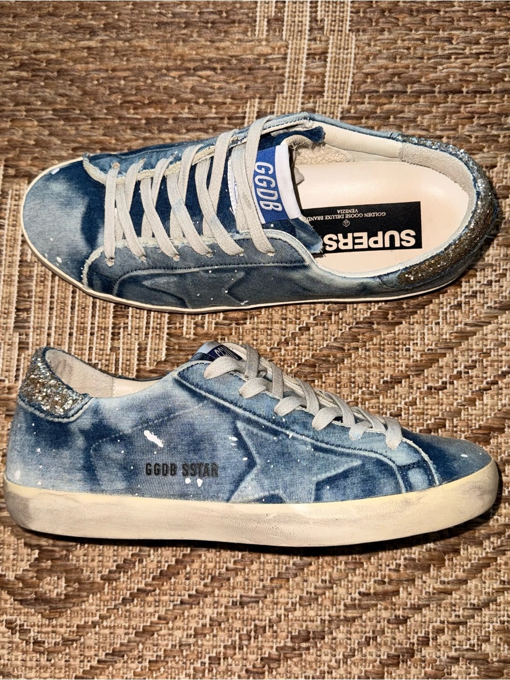GGDB Denim HTF Superstar Sneakers - Size 38